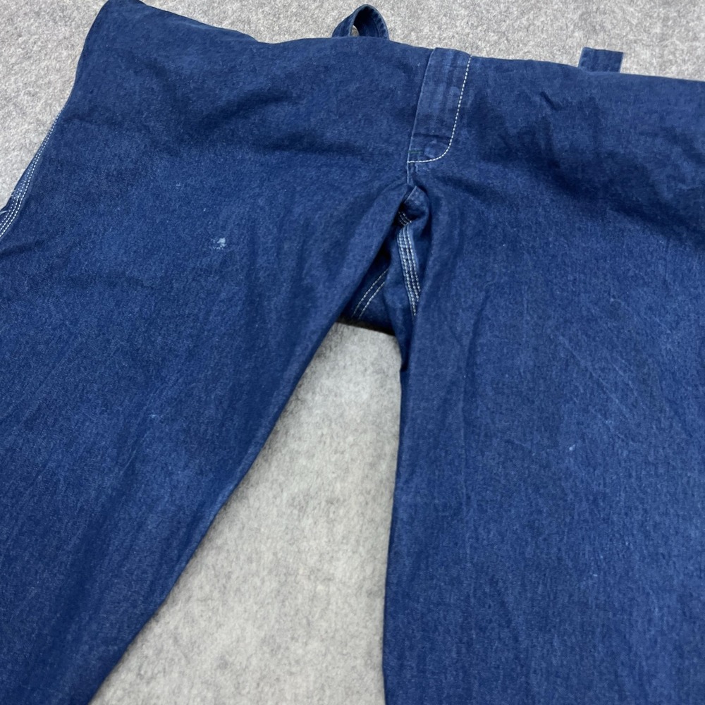 Key Imperial Bib Overalls Mens 52x30 Blue Denim Relaxed Fit Big Tall Workwear - Picture 6 of 16